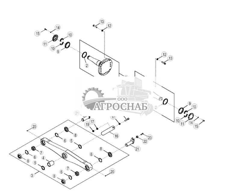 Поворотные шкворни, поперечина и детали (STD) (внешний отвал и механизм механического наклона под углом) (195547 - ) - ST458780 21.jpg
